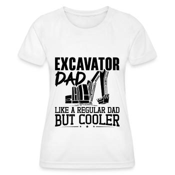 Baggern Bauarbeiter Baggerfahrer Geschenkidee - Frauen Funktions-T-Shirt - Weiß - Vorne - AI Model Female 172 dark (172cm)