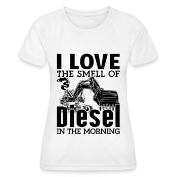 Baggern Baggerfahrer Bauarbeiter Geschenkidee - Frauen Funktions-T-Shirt - Weiß - Vorne - AI Model Female 172 dark (172cm)