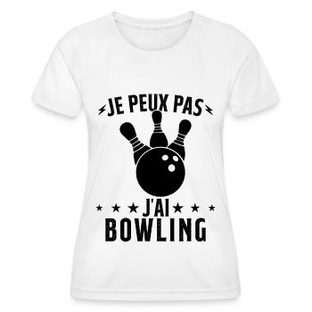Je Peux Pas J'ai Bowling - T-shirt sport Femme - blanc - Devant - AI Model Female 172 dark (172cm)