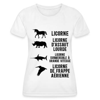 Blague Sur Les Licornes Humour De Licorne - T-shirt sport Femme - blanc - Devant - AI Model Female 172 dark (172cm)