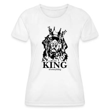 Terre-Neuve Roi de tout ce qui dit Chiens - T-shirt sport Femme - blanc - Devant - AI Model Female 172 dark (172cm)