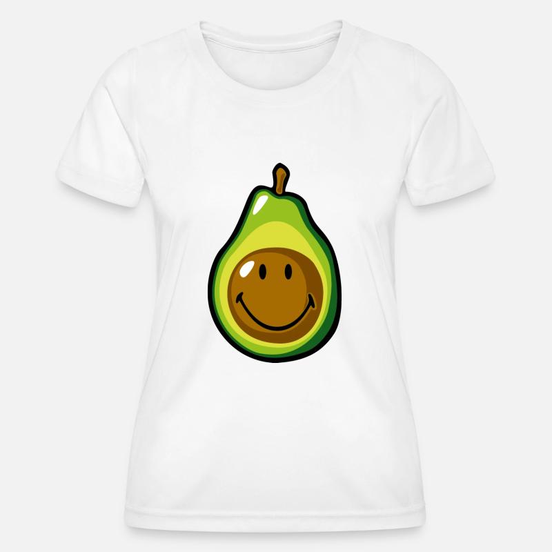 Smiley Avocado Pear - Women's Functional T-Shirt - white