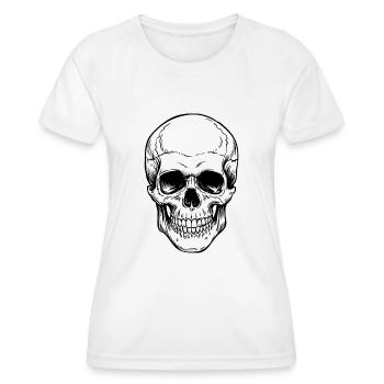 Skull - Women's Functional T-Shirt - white - Front - AI Model Female 172 dark (172cm)