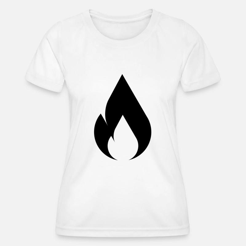 Flame of fire - Women's Functional T-Shirt - white