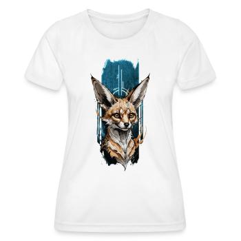 Wüsten-Sprite: Fennec Fox - Frauen Funktions-T-Shirt - Weiß - Vorne - AI Model Female 172 dark (172cm)