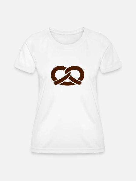 Brezel - Frauen Funktions-T-Shirt - Weiß