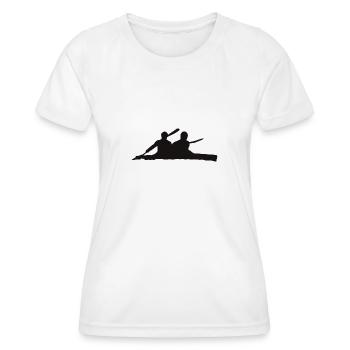 Kayak Paire noir - T-shirt sport Femme - blanc - Devant - AI Model Female 172 dark (172cm)