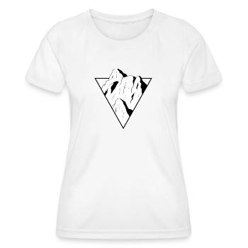 climbing, mountain logo - Women's Functional T-Shirt - white - Front - AI Model Female 172 dark (172cm)