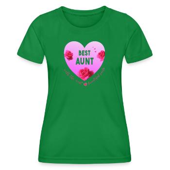 meilleure tante - T-shirt sport Femme - vert - Devant - AI Model Female 172 dark (172cm)