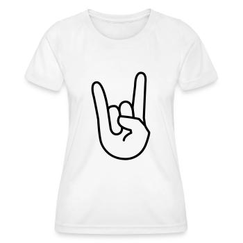 hand - Women's Functional T-Shirt - white - Front - AI Model Female 172 dark (172cm)