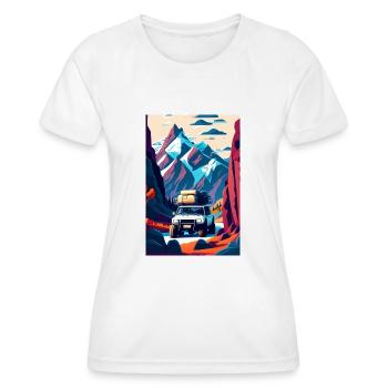 Vallée tout-terrain - T-shirt sport Femme - blanc - Devant - AI Model Female 172 dark (172cm)