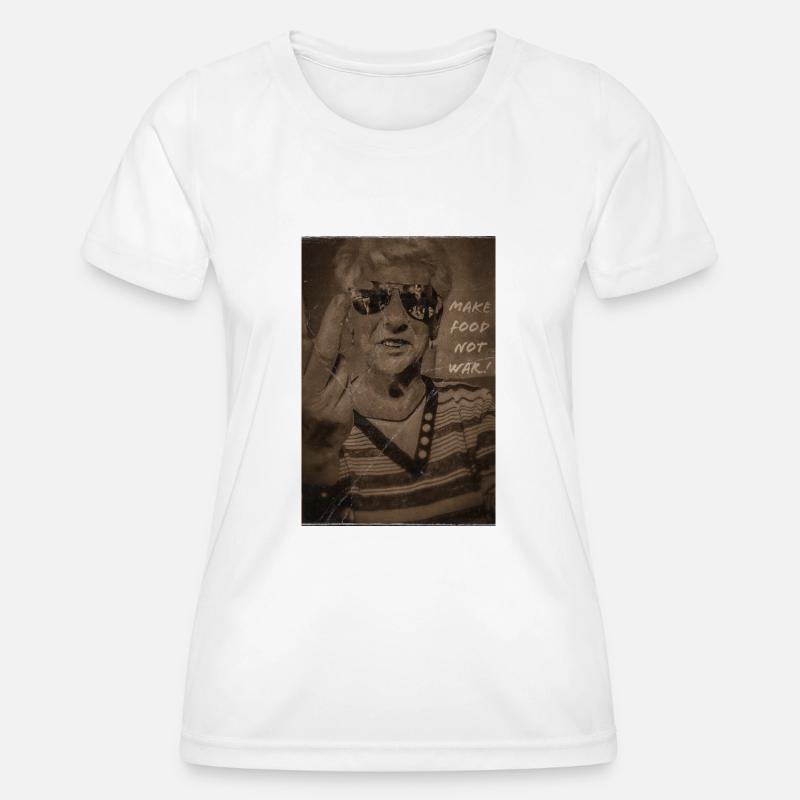 Make food not war - Women's Functional T-Shirt - white
