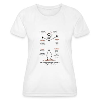 Eliana verkörpert Wärme - Frauen Funktions-T-Shirt - Weiß - Vorne - AI Model Female 172 dark (172cm)