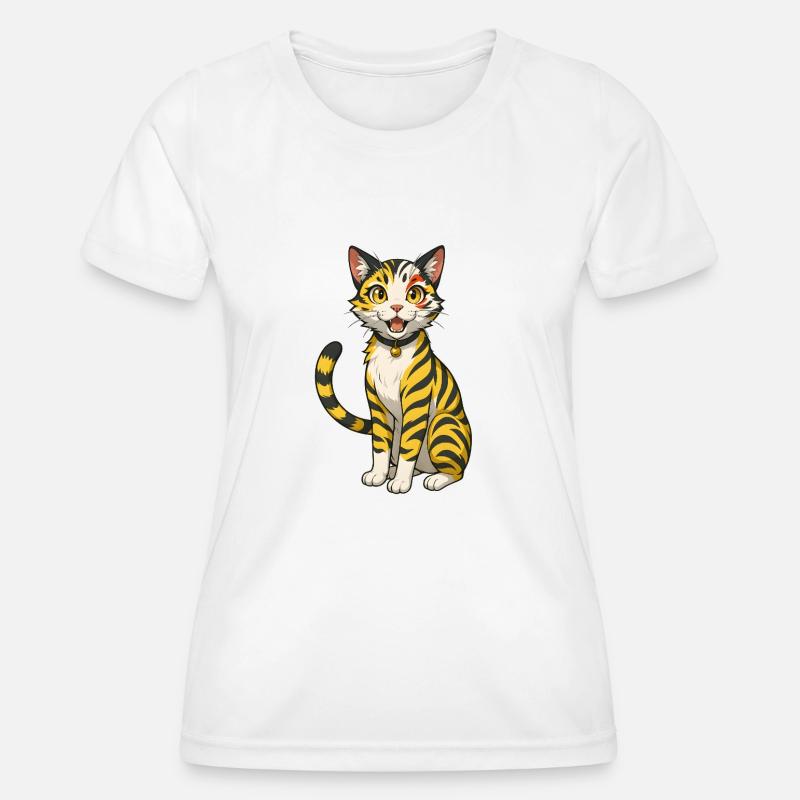 Knuffy Cat - Women's Functional T-Shirt - white