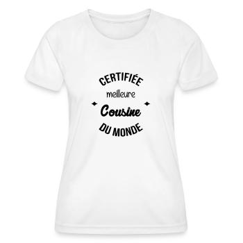 Onkel / Tante / Vetter / Cousin / Kusine - Frauen Funktions-T-Shirt - Weiß - Vorne - AI Model Female 172 dark (172cm)