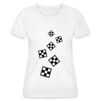 symbole de l’échiquier - T-shirt sport Femme - blanc - Devant - AI Model Female 172 dark (172cm)