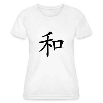 Peace - Frauen Funktions-T-Shirt - Weiß - Vorne - AI Model Female 172 dark (172cm)