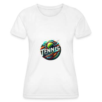 Le tennis est le sport des hommes et des femmes - T-shirt sport Femme - blanc - Devant - AI Model Female 172 dark (172cm)
