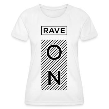 Rave On - Frauen Funktions-T-Shirt - Weiß - Vorne - AI Model Female 172 dark (172cm)