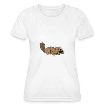 Bieber - Frauen Funktions-T-Shirt - Weiß - Vorne - AI Model Female 172 dark (172cm)