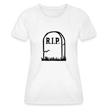 Tod RIP - Frauen Funktions-T-Shirt - Weiß - Vorne - AI Model Female 172 dark (172cm)