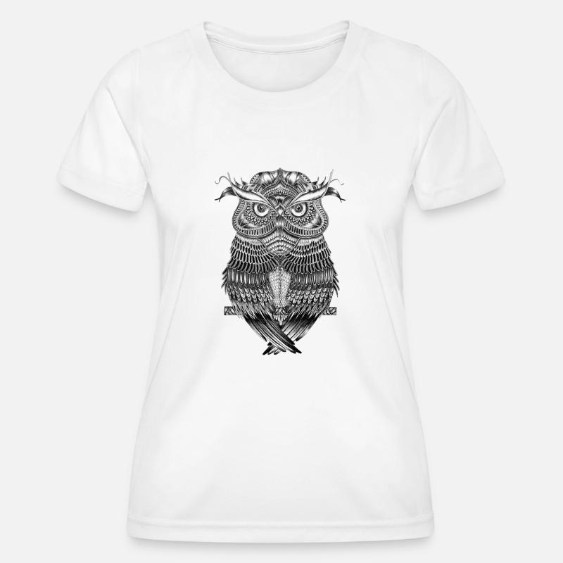 owl - Women's Functional T-Shirt - white