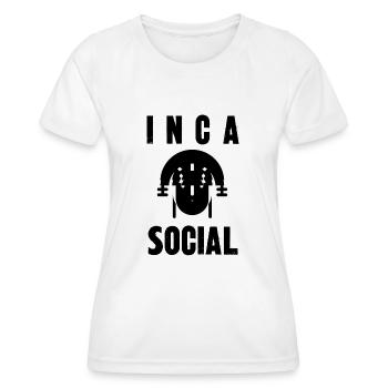 inca social - T-shirt sport Femme - blanc - Devant - AI Model Female 172 dark (172cm)