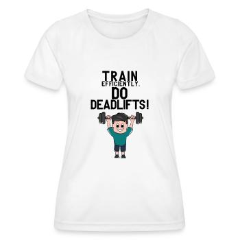 Deadlifting, powerlifter, gym, motivation - T-shirt sport Femme - blanc - Devant - AI Model Female 172 dark (172cm)