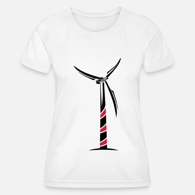 Wind Power Wind Turbine - Women's Functional T-Shirt - white