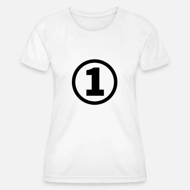 number one - Women's Functional T-Shirt - white