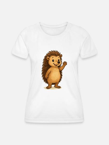 igel comic - Frauen Funktions-T-Shirt - Weiß