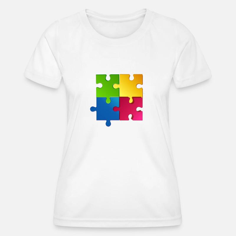 puzzle - Women's Functional T-Shirt - white