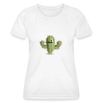 Kaktus - Frauen Funktions-T-Shirt - Weiß - Vorne - AI Model Female 172 dark (172cm)