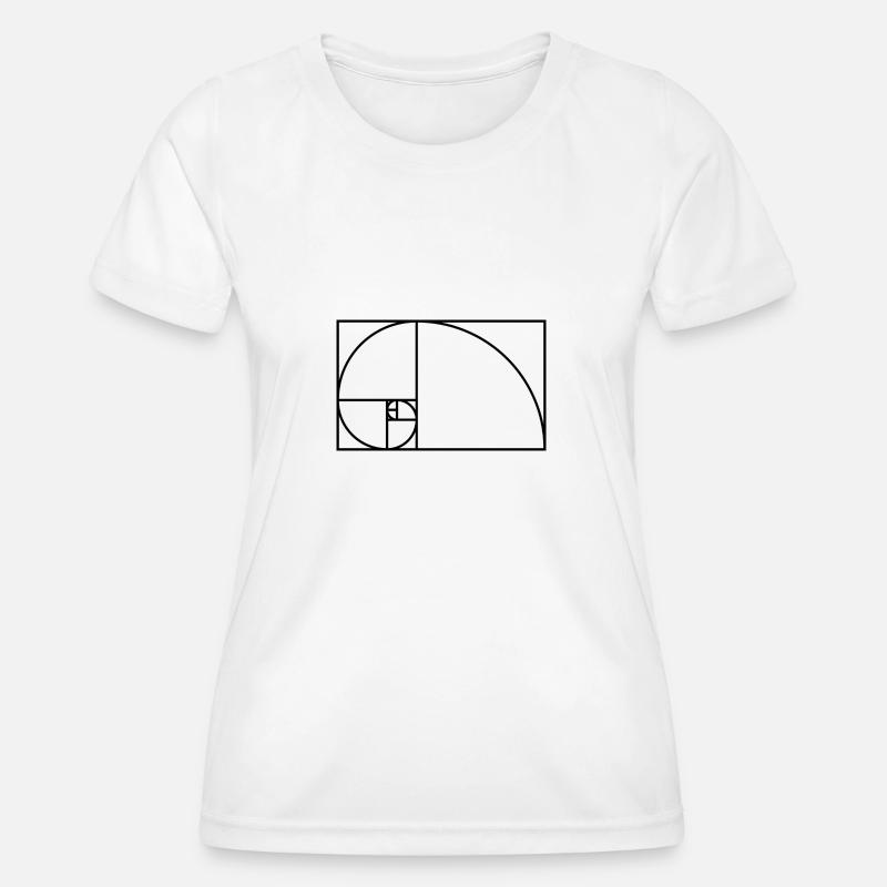 Fibonacci spiral math gift idea nerd - Women's Functional T-Shirt - white