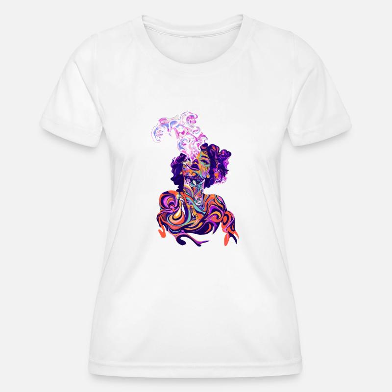 Psychedelic Magic Art - Women's Functional T-Shirt - white