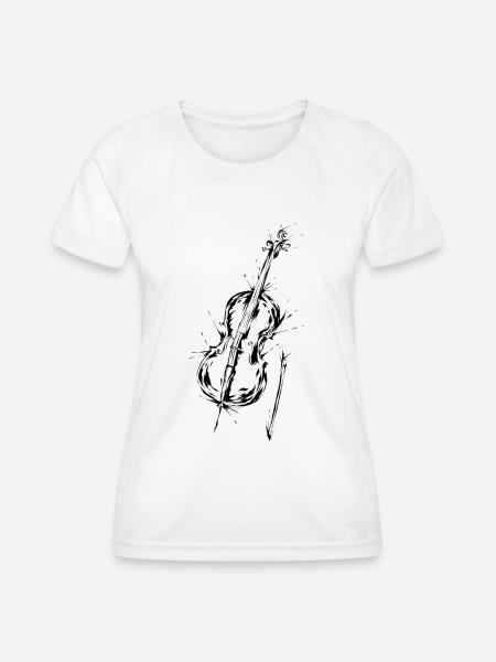 Cello - Frauen Funktions-T-Shirt - Weiß