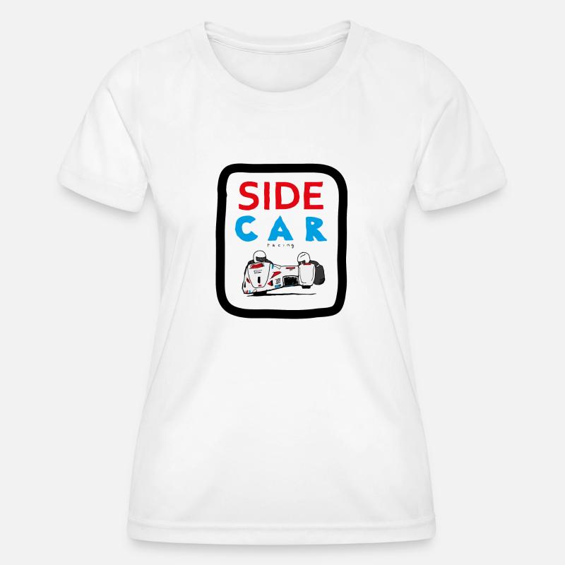 SIDE car racing - Women's Functional T-Shirt - white