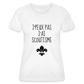 scout / scouting / scoutisme / guide - T-shirt sport Femme - blanc - Devant - AI Model Female 172 dark (172cm)
