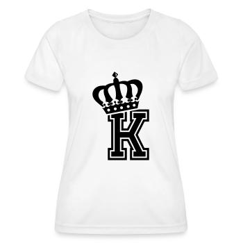 Buchstabe K - Frauen Funktions-T-Shirt - Weiß - Vorne - AI Model Female 172 dark (172cm)