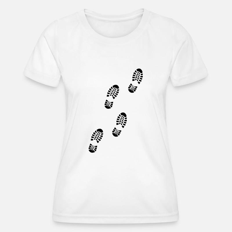 shoes footprints - Women's Functional T-Shirt - white