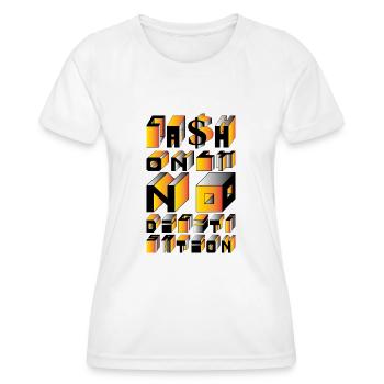 Argent comptant seulement Pas de numérisation - T-shirt sport Femme - blanc - Devant - AI Model Female 172 dark (172cm)