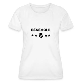 Bénévole / Humanitaire / Solidaire / Aide - T-shirt sport Femme - blanc - Devant - AI Model Female 172 dark (172cm)