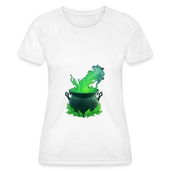 Hexenkessel Halloween - Frauen Funktions-T-Shirt - Weiß - Vorne - AI Model Female 172 dark (172cm)