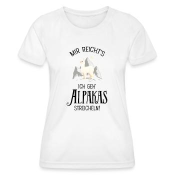 Mir Reichts Ich Geh Alpakas Streicheln - Frauen Funktions-T-Shirt - Weiß - Vorne - AI Model Female 172 dark (172cm)