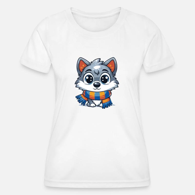 Winter Wolf - Women's Functional T-Shirt - white