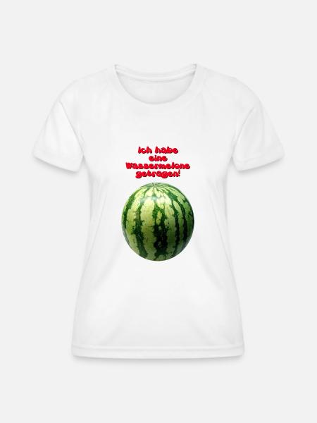 wassermelone getrage - Frauen Funktions-T-Shirt - Weiß
