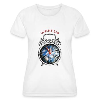 Protection du climat, conservation de la nature, changement climatique - T-shirt sport Femme - blanc - Devant - AI Model Female 172 dark (172cm)