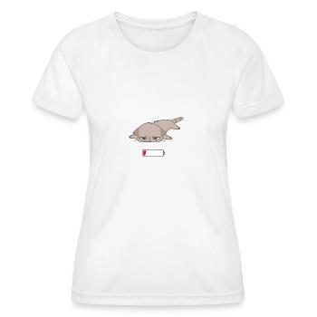 Batterien niedrig - Frauen Funktions-T-Shirt - Weiß - Vorne - AI Model Female 172 dark (172cm)