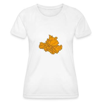 Dresden - Karte - Umriss - Sachsen - Frauen Funktions-T-Shirt - Weiß - Vorne - AI Model Female 172 dark (172cm)
