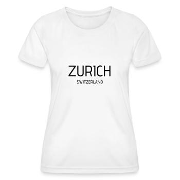 Zurich - Frauen Funktions-T-Shirt - Weiß - Vorne - AI Model Female 172 dark (172cm)